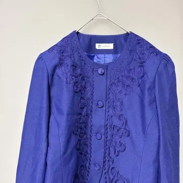 [ 새상품급 ] 쇼와 레트로 스커트 수트 (M) 퍼플 어깨 패드 자켓