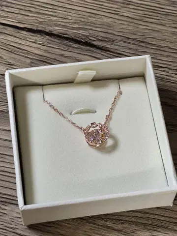 Swarovski 우나 목걸이 로즈 골드