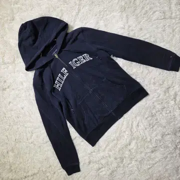 타미힐피거 후드티 긴팔 M 속기모 로고 네이비