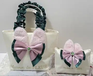 세일러문 x 마이멜로디 Maison deFLEUR 토트백과 파우치 2점