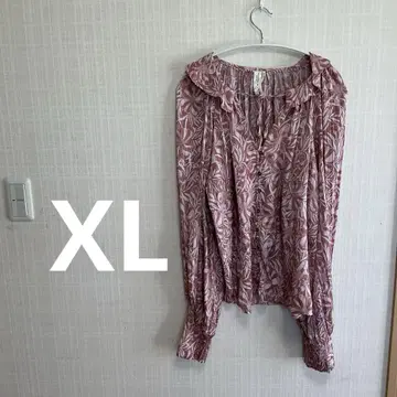 새상품급 Timber + Batinich 핑크 꽃무늬 긴팔 셔츠 XL