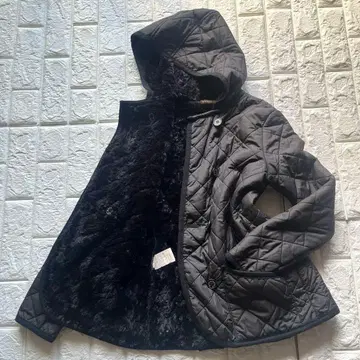 [ 새상품급 ] 매킨토시 숏 보아 코트 퀼팅 그런지 후드 보아