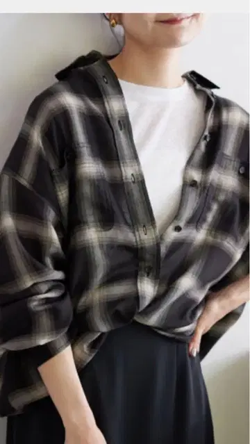 SLOBE IENA 비에라 체크 루즈 셔츠
