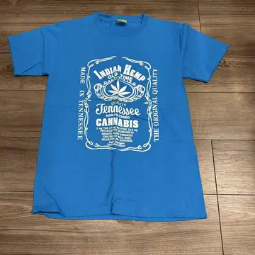 Rasta t-셔츠 스카이블루 파랑 100% 코튼 린넨 대마 THC