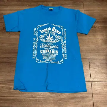 Rasta t-셔츠 스카이블루 파랑 100% 코튼 린넨 대마 THC