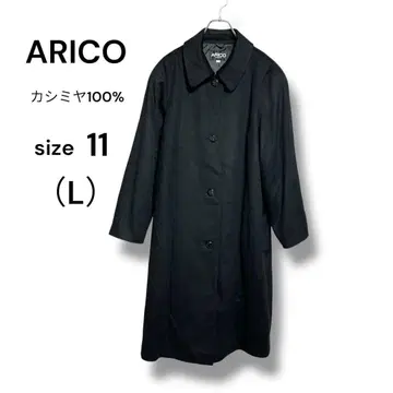 ARICO FASHION 캐시미어 100% 롱 코트 블랙 11호