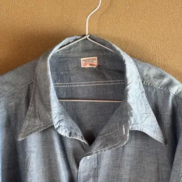[ 3XL 상당 ] 빈티지 샴브레이 셔츠 청이 빅 사이즈
