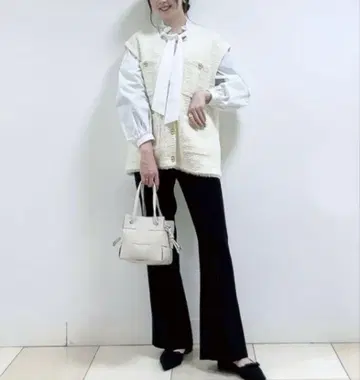 플라스테 트위드 니트 베스트