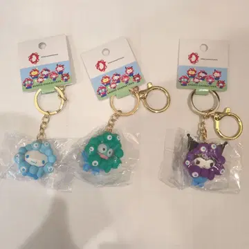 3 산리오 만박 나리키리 미야쿠미야쿠 입체 키링 세트