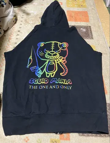 SQUID MANIA 스퀴드매니아 집업 후드티 XL 블랙
