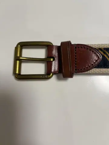 POLO 네이비 스트라이프 벨트