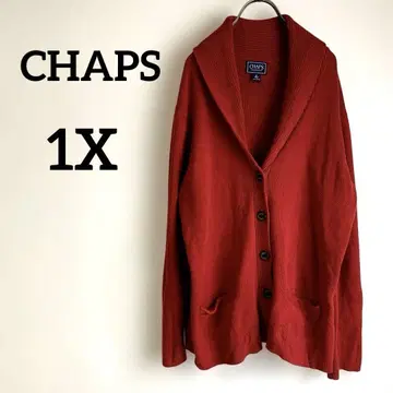 CHAPS 빨간색 가디건 1X 가운
