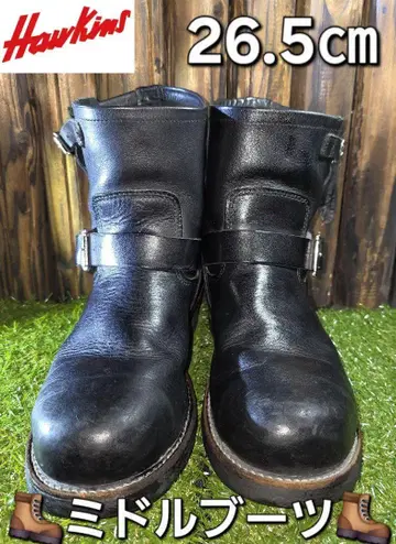 Hawkins 블랙 미들 부츠 26.5cm