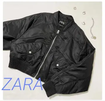 ZARA 블랙 크롭 봄버 자켓