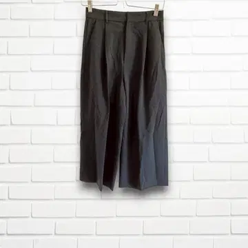 언타이틀 팬츠 바지 가우초 2 블랙 무지 시크 평상복 업무복