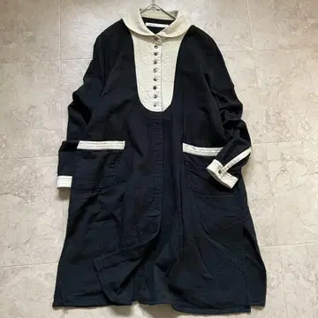 아두이트리스테스 바이컬러 디자인 원피스 린넨 혼방 튜닉 기장