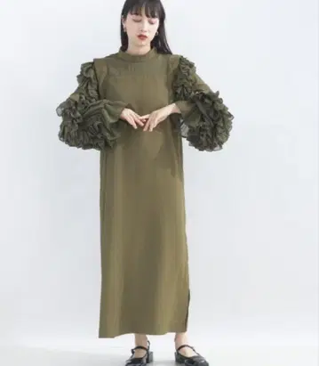 플루언트 카르제 프릴 슬리브 원피스 terrace 포멀