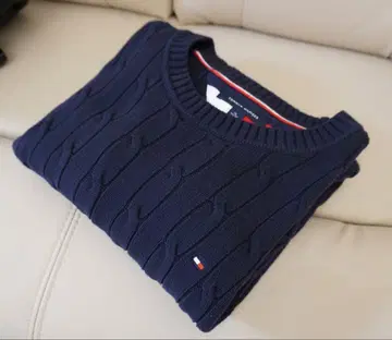TOMMY HILFIGER 네이비 케이블 니트 XL