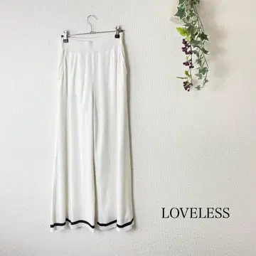 새상품급 LOVELESS 허리밴딩 니트 와이드 팬츠