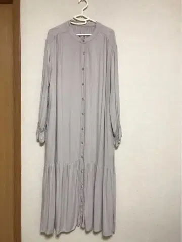 블라우스 셔츠 맥시 길이 원피스