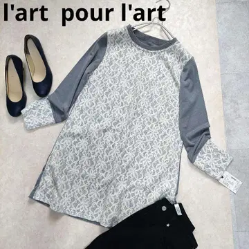 택 포함 새상품 l'art pour l'art 레이스 튜닉 원피스