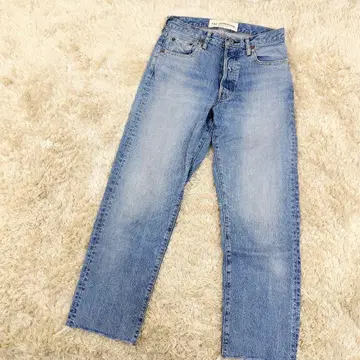 THE SHINZONE 스트레이트 컷오프 데님 버튼 플라이