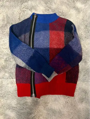 sacai 22AW Plaid Knit Blouson 22-02857M