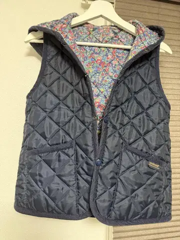LAVENHAM 리버티 네이비 퀼팅 베스트