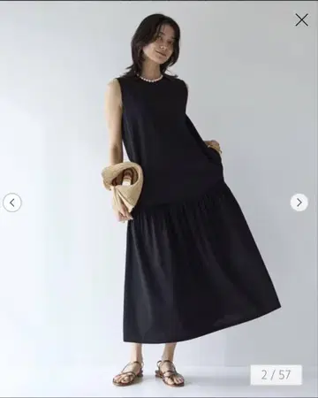 그린라벨 심플 리프트 원피스 블랙 숏 사이즈