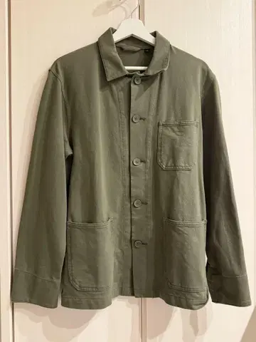 UNIQLO 올리브 그린 코튼 밀리터리 자켓 M