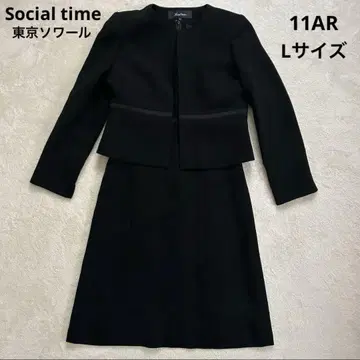 [새상품급] Social time 상복 원피스 세트 도쿄 소와르 L