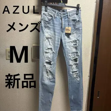 미사용 새상품 AZUL by moussy 데미지 스키니 데님 M