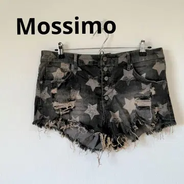 Mossimo 별 패턴 데님 데미지 숏팬츠 블랙 그레이