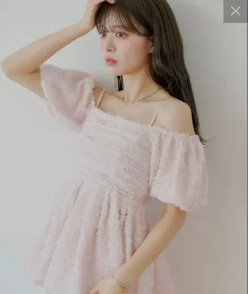 chico 페더 페플럼 블라우스 핑크