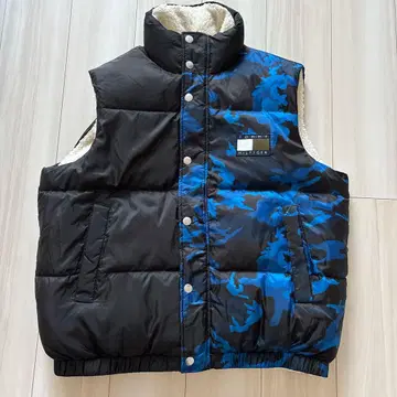 TOMMY HILFIGER 플리스 카모플라쥬 베스트 리버서블 골프