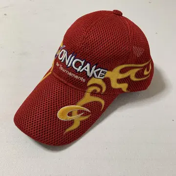 ONIGAKE 메쉬 캡 빨간색
