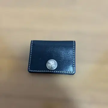 케이시즈 블랙 가죽 코인 케이스 버튼 포함