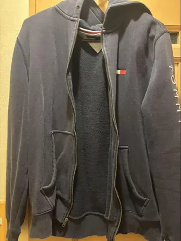 TOMMY HILFIGER 네이비 지퍼 후드티 L