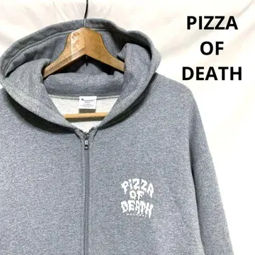PIZZA OF DEATH 속기모 맨투맨 지퍼 후드티 XL