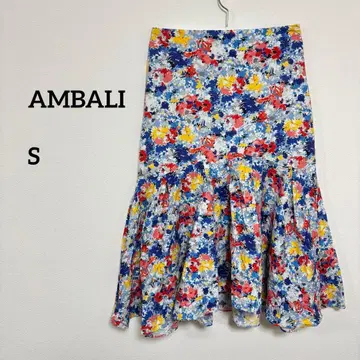 AMBALI 앙바리 꽃무늬 플레어 롱 스커트 S36 사이즈 c195