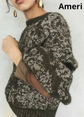 [Ameri] DAMASK JACQUARD KNIT 다마스크 자카드 니트