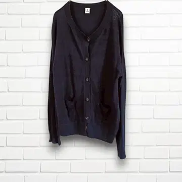 부기 가디건 네이비 M 무지 아크릴 겉옷 평상복 오피스 캐주얼