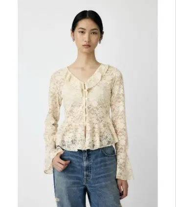 moussy FRILL LACE 블라우스