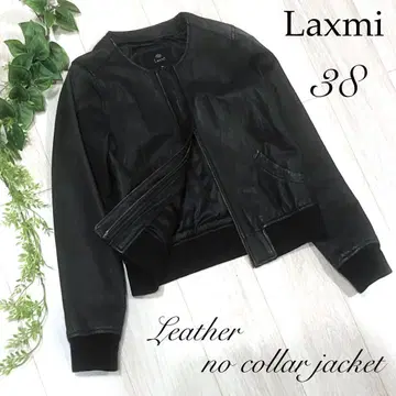 새상품급 Laxmi 락슈미 가죽 자켓 노카라 블랙 천연 가죽 M