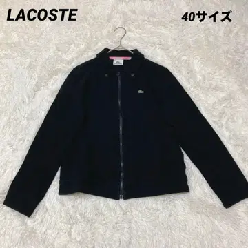 라코스테 집업 후드티 맨투맨 카라 부착 블랙 원포인트 40 사이즈