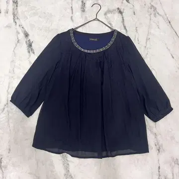 라세느 프리베 오부 소매 블라우스 포멀 비쥬 오피스 캐주얼