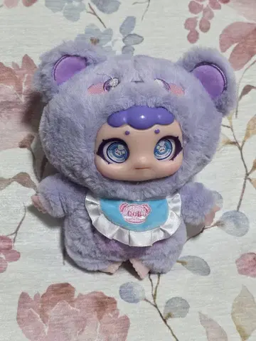 보라색 곰 코스튬 봉제 인형