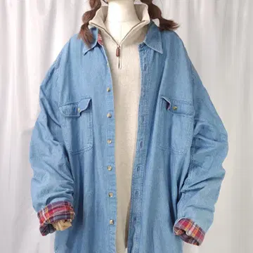 90s used 3XL 사이즈 SCANDIA WOODS 데님 셔츠
