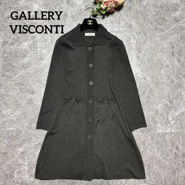 [ GALLERY VISCONTI ] 리본 포함 리브 편 니트 원피스 3