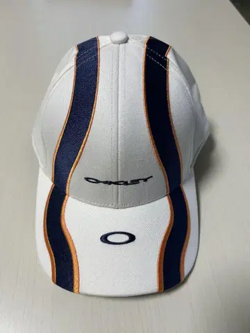Oakley 스트라이프 캡 화이트/네이비/오렌지